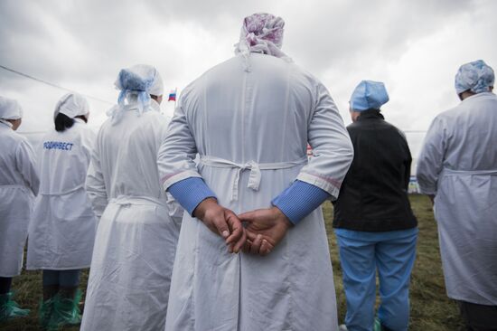 Contest of milkmaids in Omsk Region
