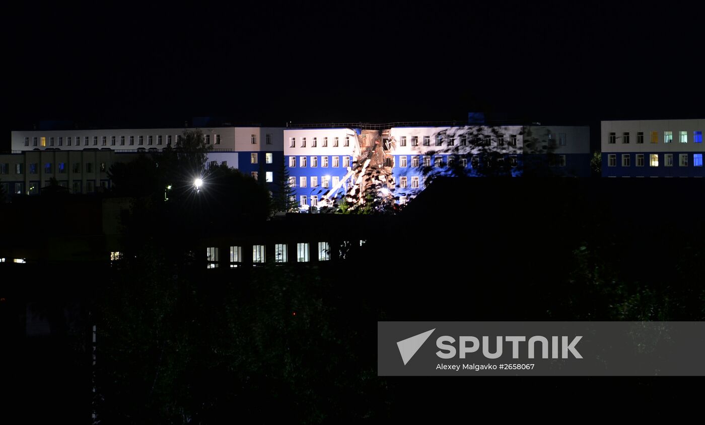 Military barrack collapses in Omsk region