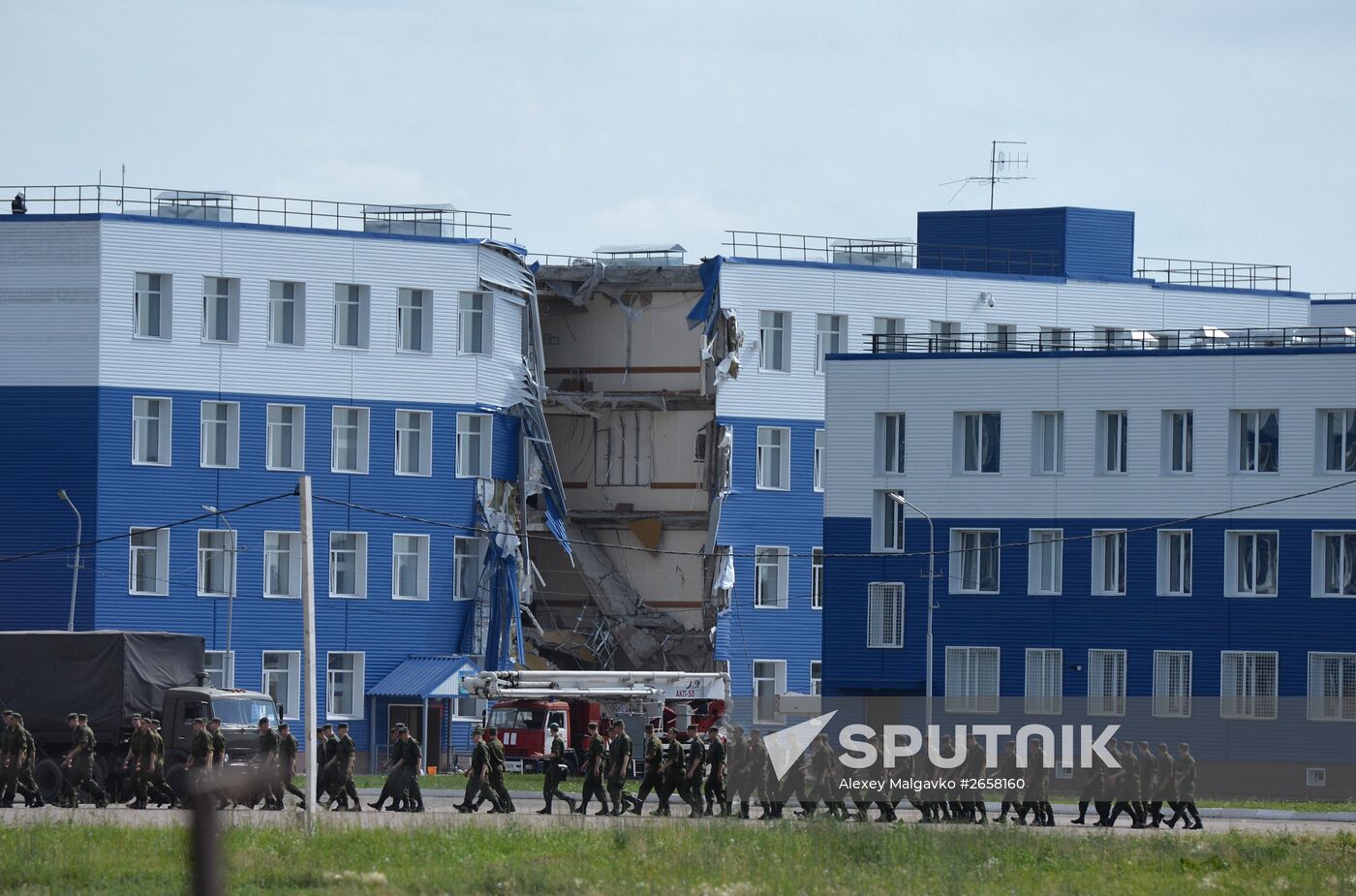 Military barrack collapses in Omsk region