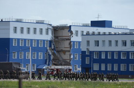 Military barrack collapses in Omsk region