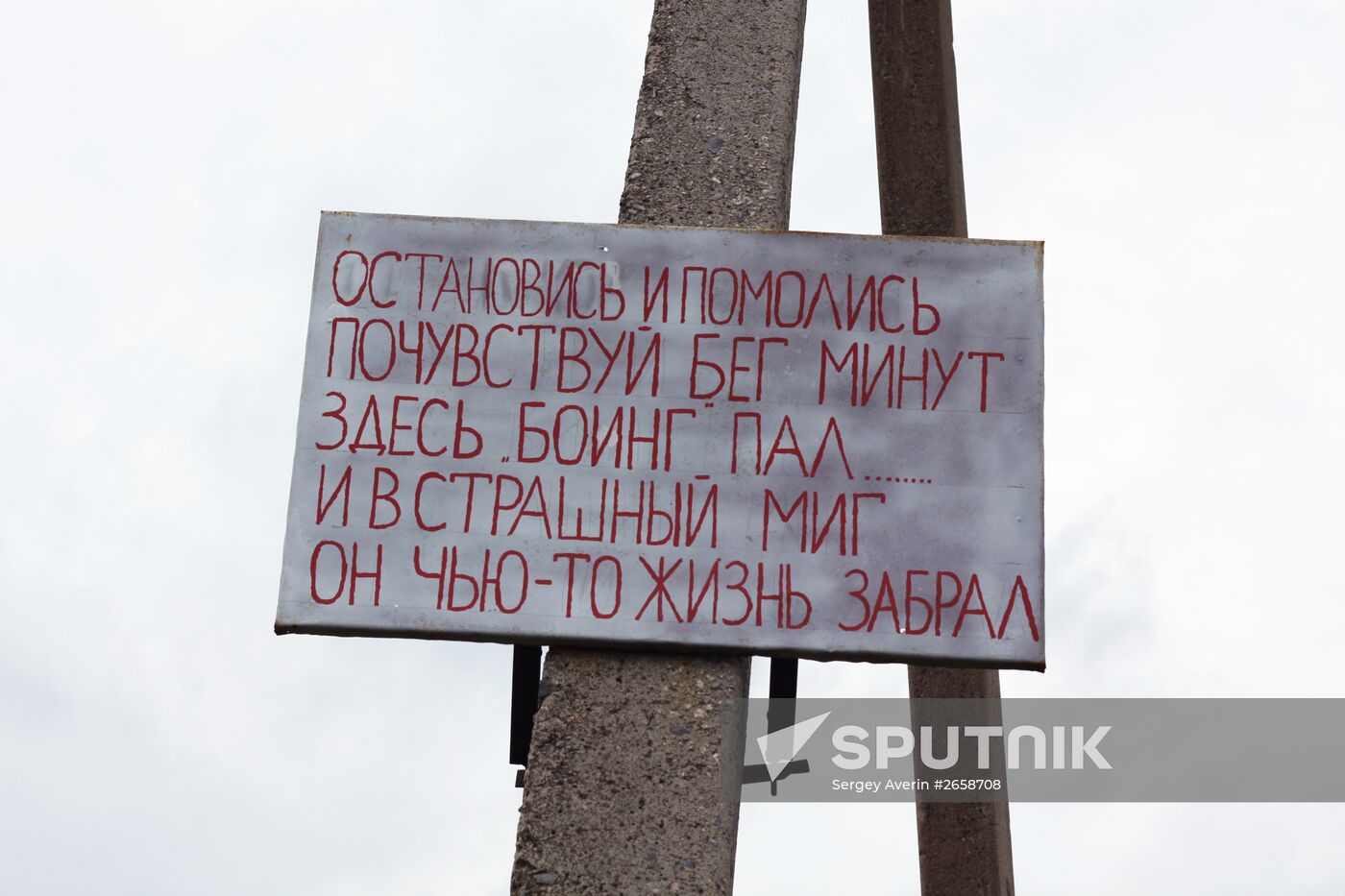 Crash site of Malaysia Airlines Boeing 777