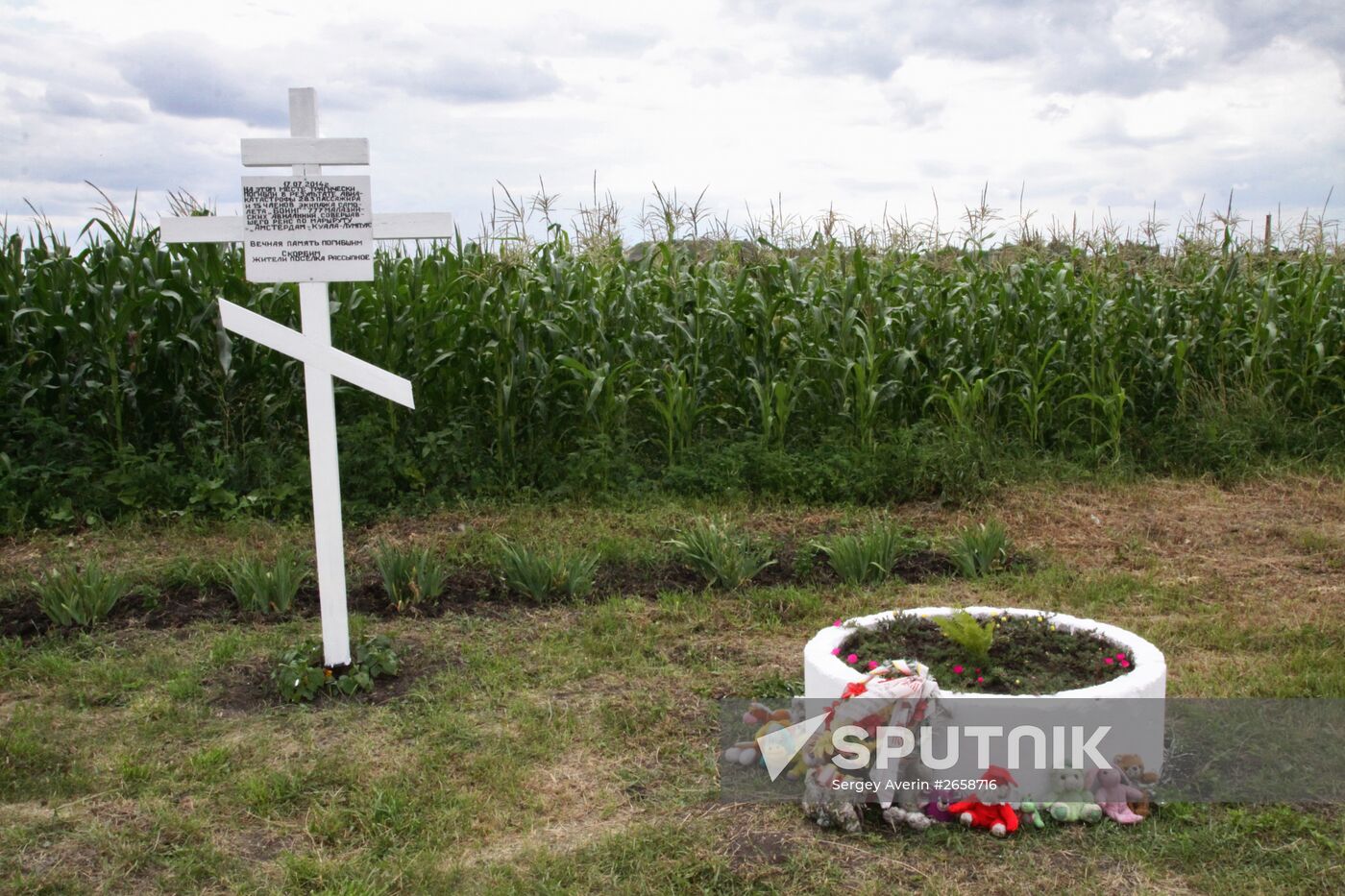 Crash site of Malaysia Airlines Boeing 777