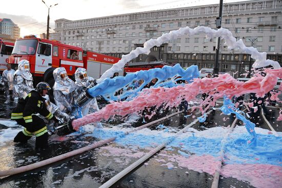 Firefighting tournament in Chelyabinsk