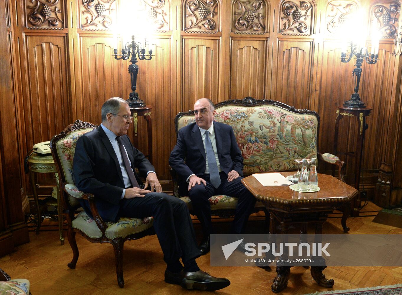 Foreign Minister Sergei Lavrov meets wit Azerbaijani counterpart