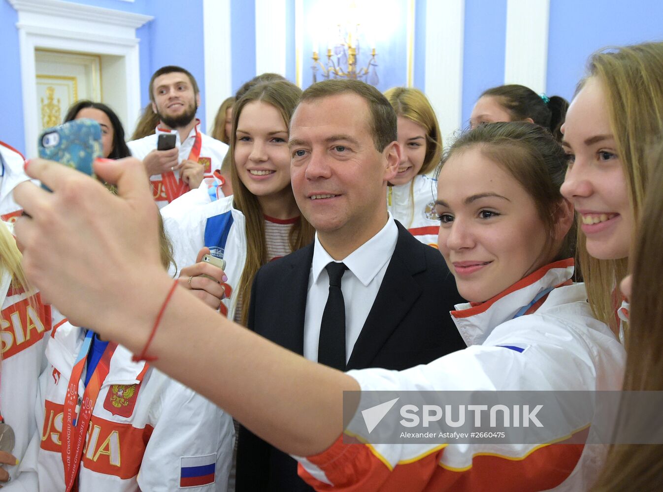 Prime Minister Dmitry Medvedev meets with medalists of 2015 Summer Universiade