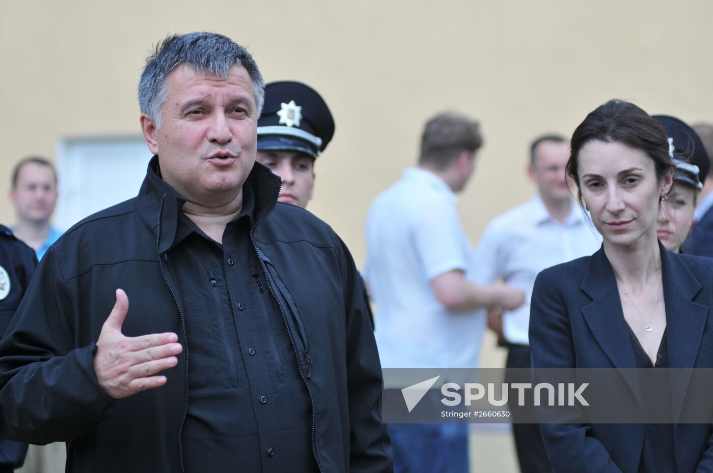 Ukrainian Minister of Interior Avakov visits patrol police training center in Lviv
