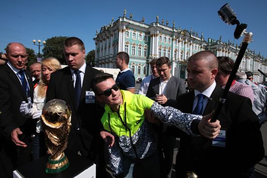 FIFA WOrld Cup arrives in St. Petersburg