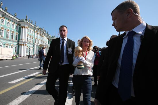 FIFA WOrld Cup arrives in St. Petersburg