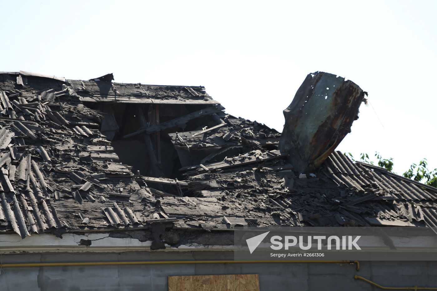 Aftermath of shelling attacks in Donetsk