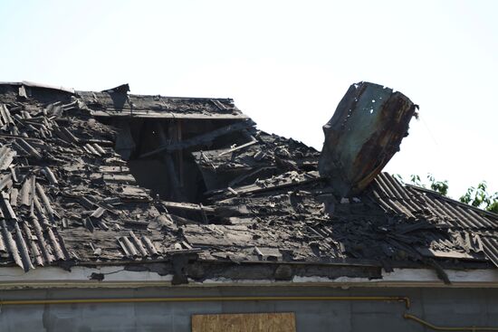 Aftermath of shelling attacks in Donetsk