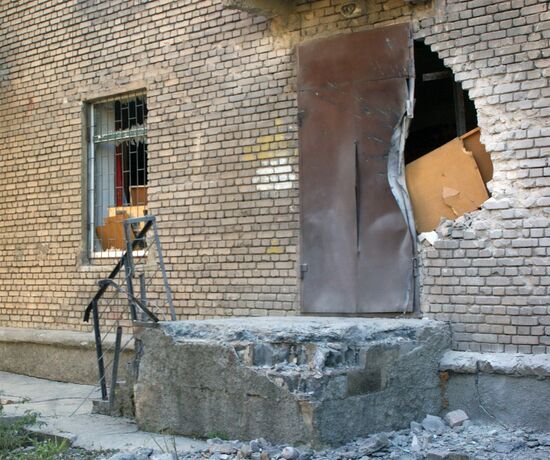 Aftermath of shelling attacks in Donetsk