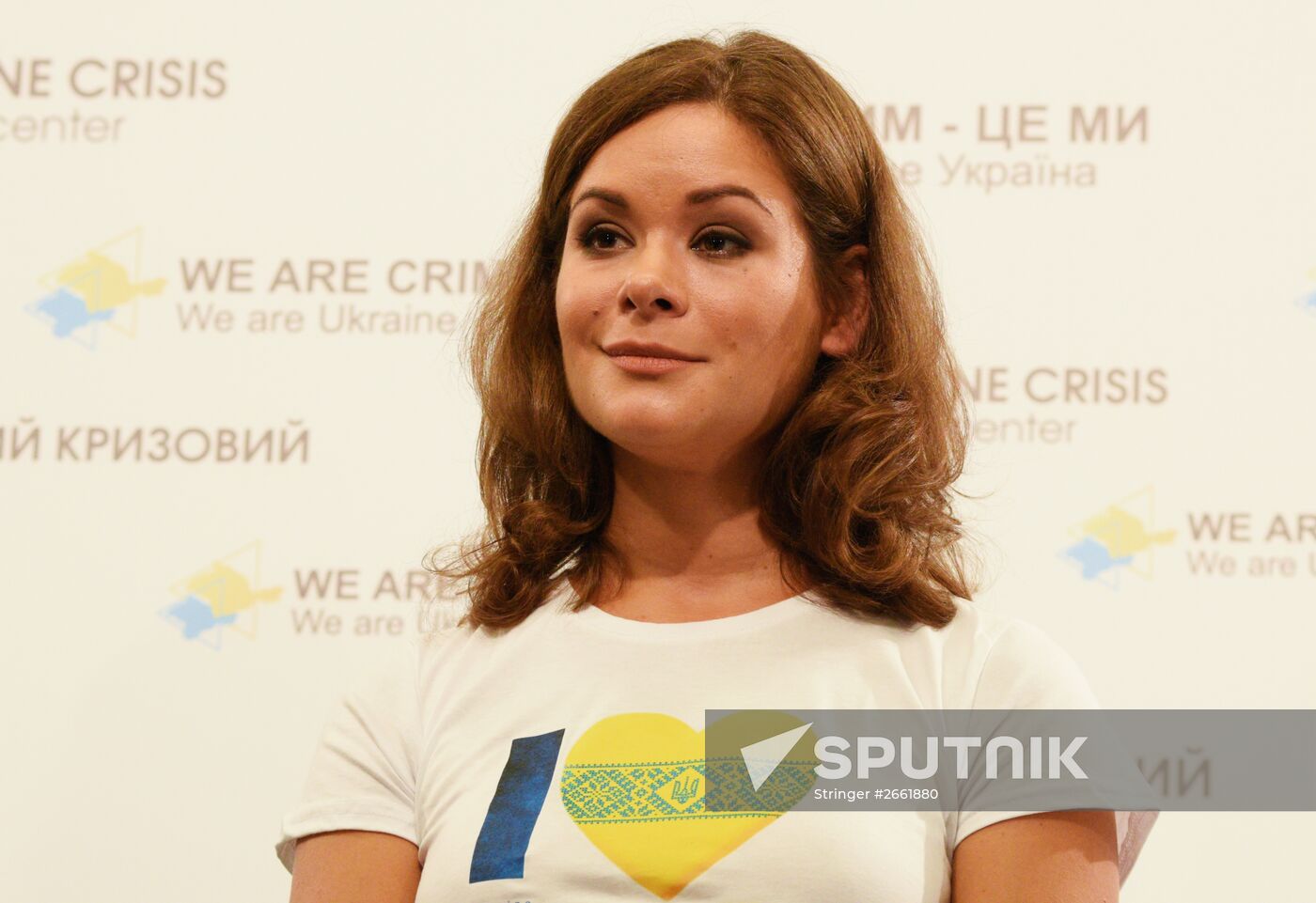 Maria Gaidar holds news conference in Kiev
