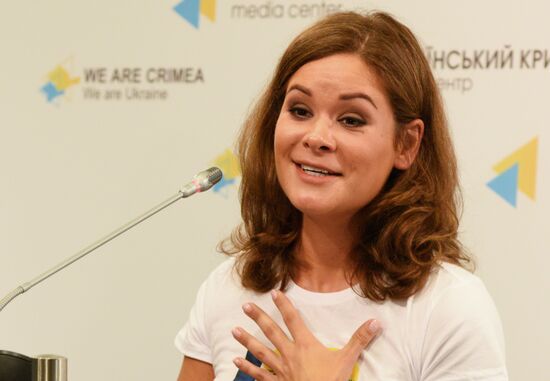 Maria Gaidar holds news conference in Kiev