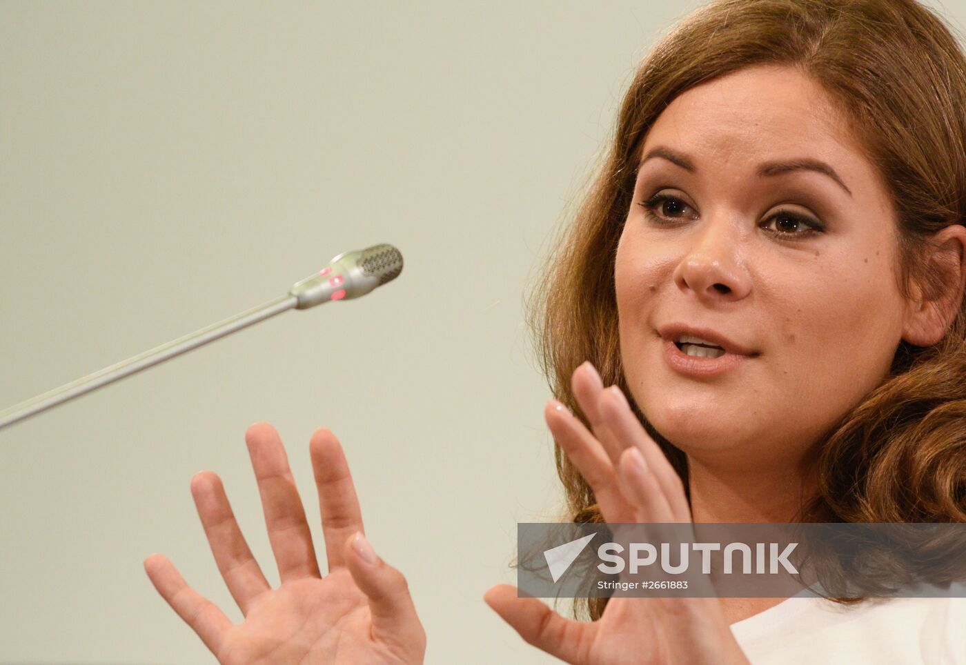 Maria Gaidar holds news conference in Kiev