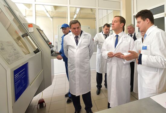 Russian Prime Minister Dmitry Medvedev visits the Novosibirsk Region
