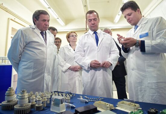 Russian Prime Minister Dmitry Medvedev visits the Novosibirsk Region