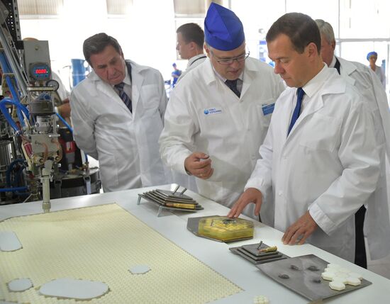 Russian Prime Minister Dmitry Medvedev visits the Novosibirsk Region