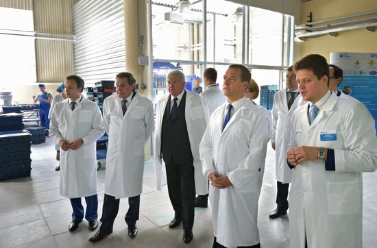 Russian Prime Minister Dmitry Medvedev visits the Novosibirsk Region