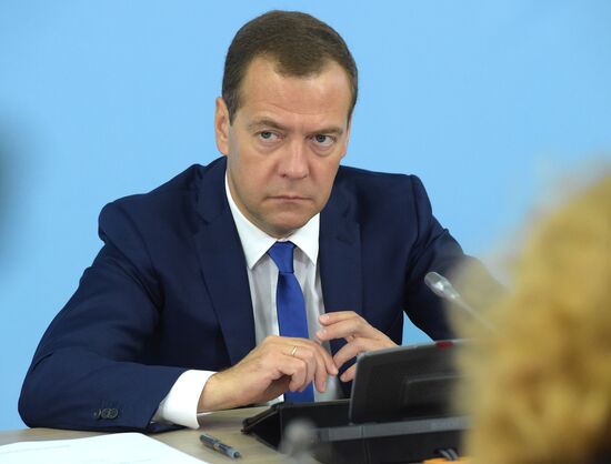 Russian Prime Minister Dmitry Medvedev visits the Novosibirsk Region