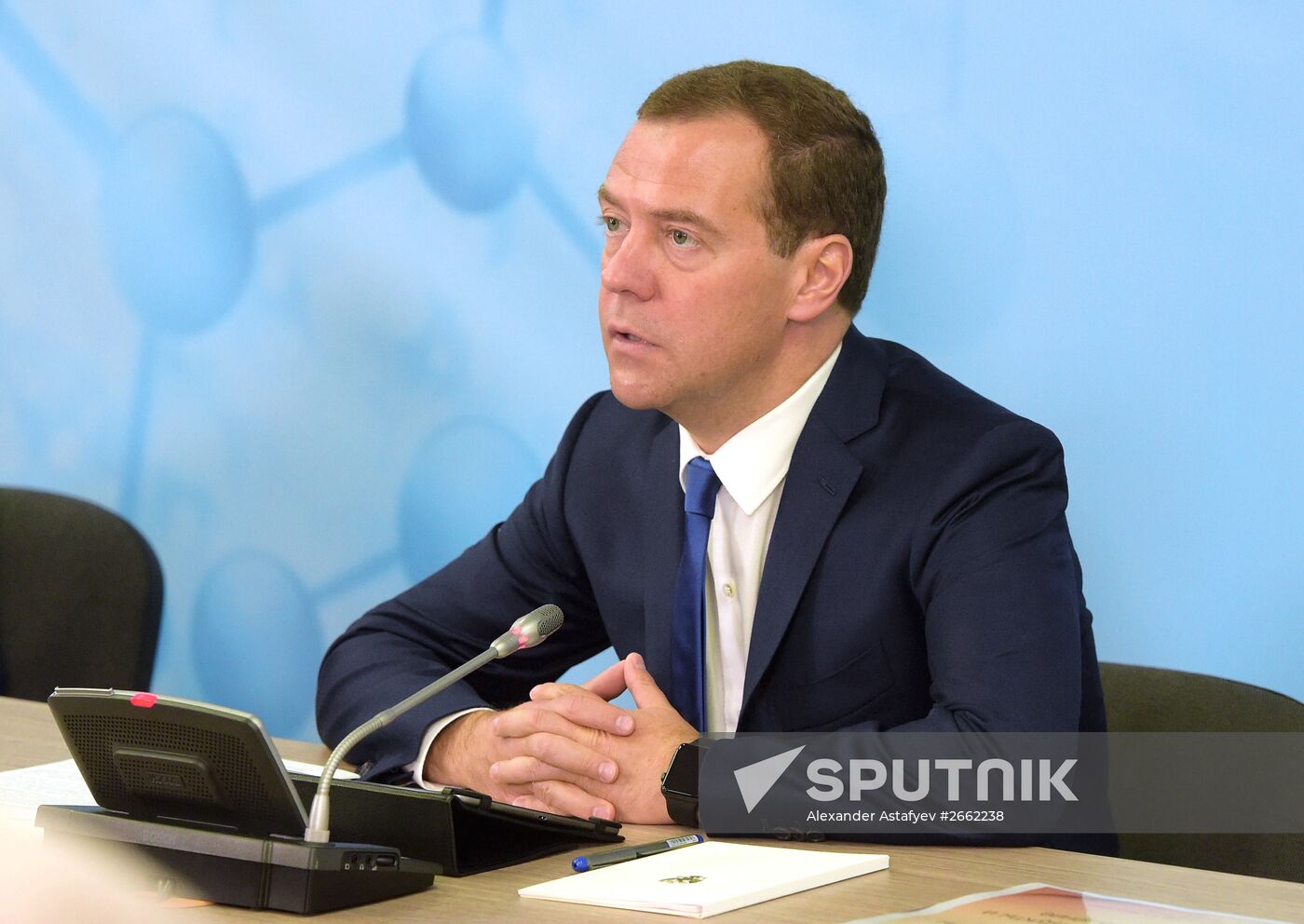 Russian Prime Minister Dmitry Medvedev visits the Novosibirsk Region
