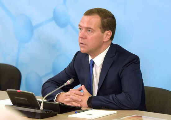 Russian Prime Minister Dmitry Medvedev visits the Novosibirsk Region