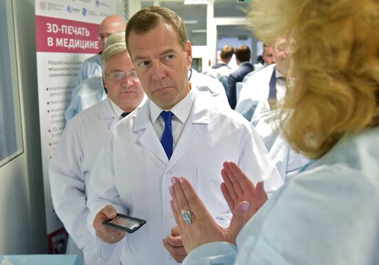 Russian Prime Minister Dmitry Medvedev visits the Novosibirsk Region