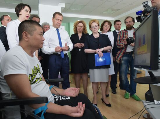 Russian Prime Minister Dmitry Medvedev visits the Novosibirsk Region
