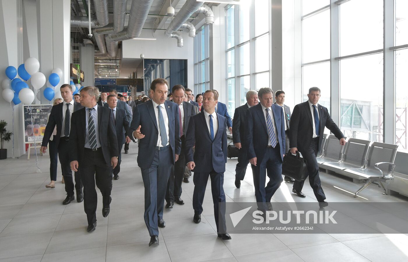 Russian Prime Minister Dmitry Medvedev visits the Novosibirsk Region
