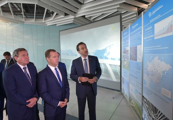 Russian Prime Minister Dmitry Medvedev visits the Novosibirsk Region