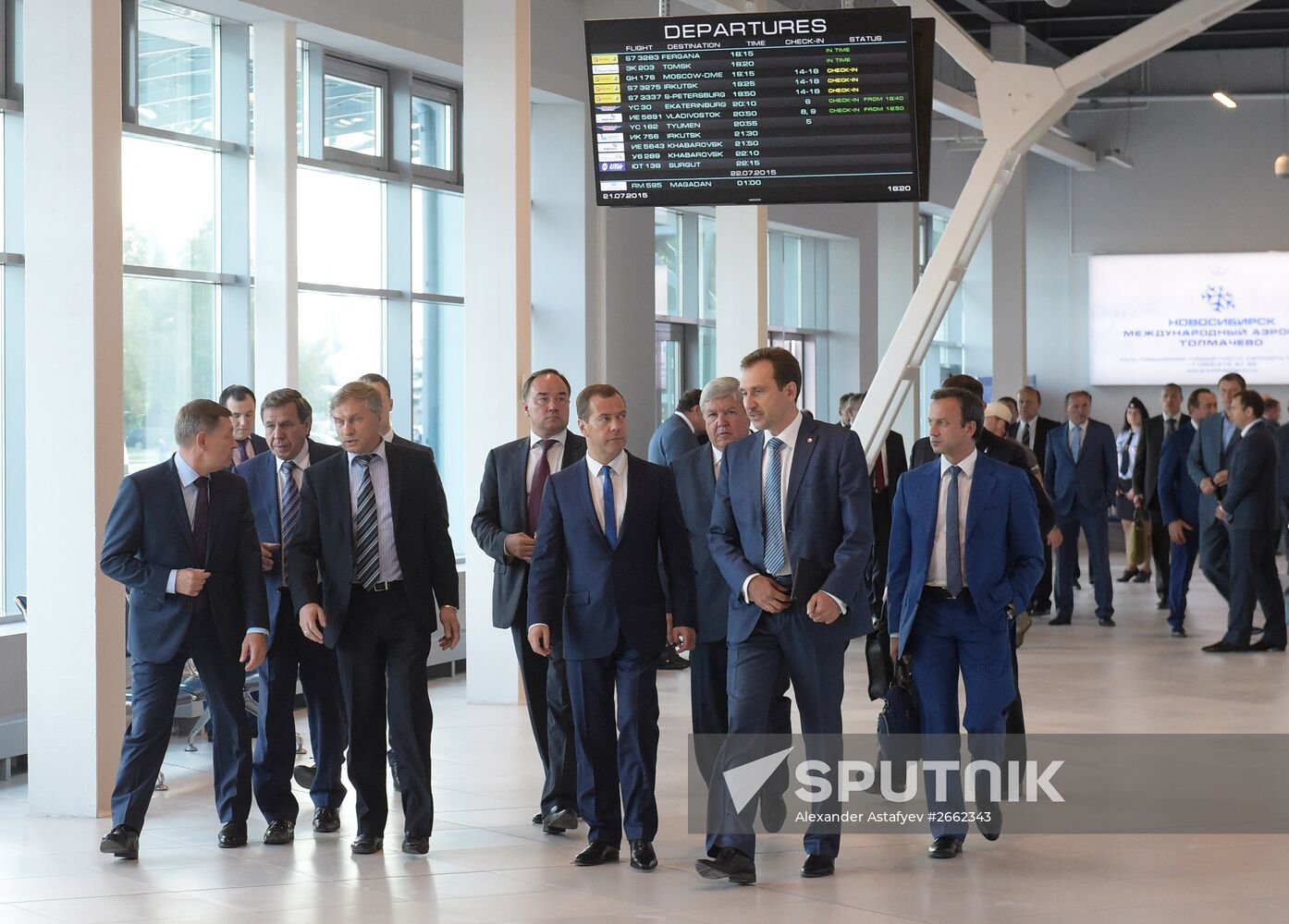 Russian Prime Minister Dmitry Medvedev visits the Novosibirsk Region