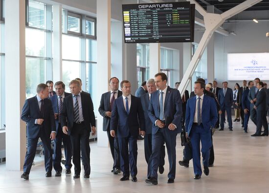Russian Prime Minister Dmitry Medvedev visits the Novosibirsk Region