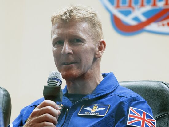 News conference of Soyuz TMA-17M crew at Baikonur cosmodrome