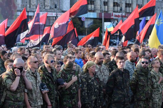 Right Sector public meeting in Kiev