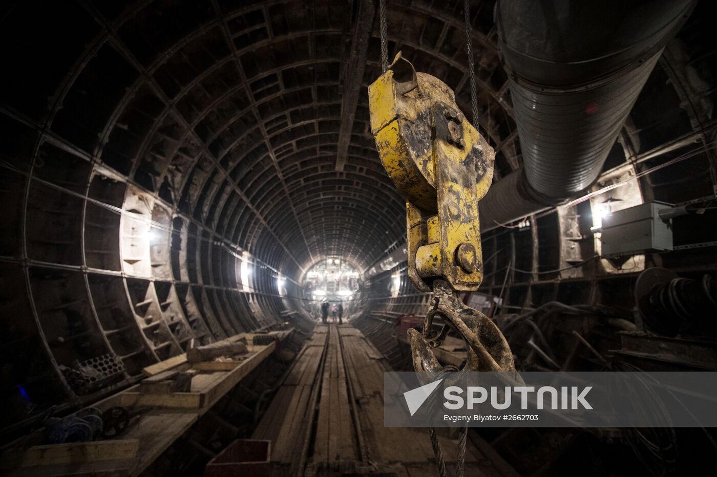 Construction of Nizhnyaya Maslovka station of the Moscow Metro