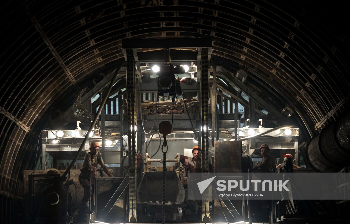 Construction of Nizhnyaya Maslovka station of the Moscow Metro