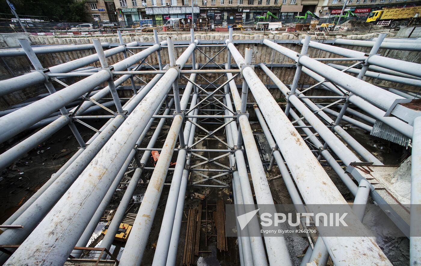 Construction of Nizhnyaya Maslovka station of the Moscow Metro