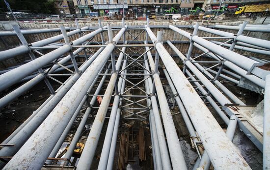 Construction of Nizhnyaya Maslovka station of the Moscow Metro