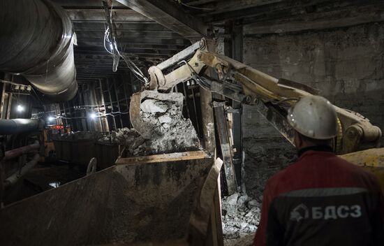 Construction of Nizhnyaya Maslovka station of the Moscow Metro