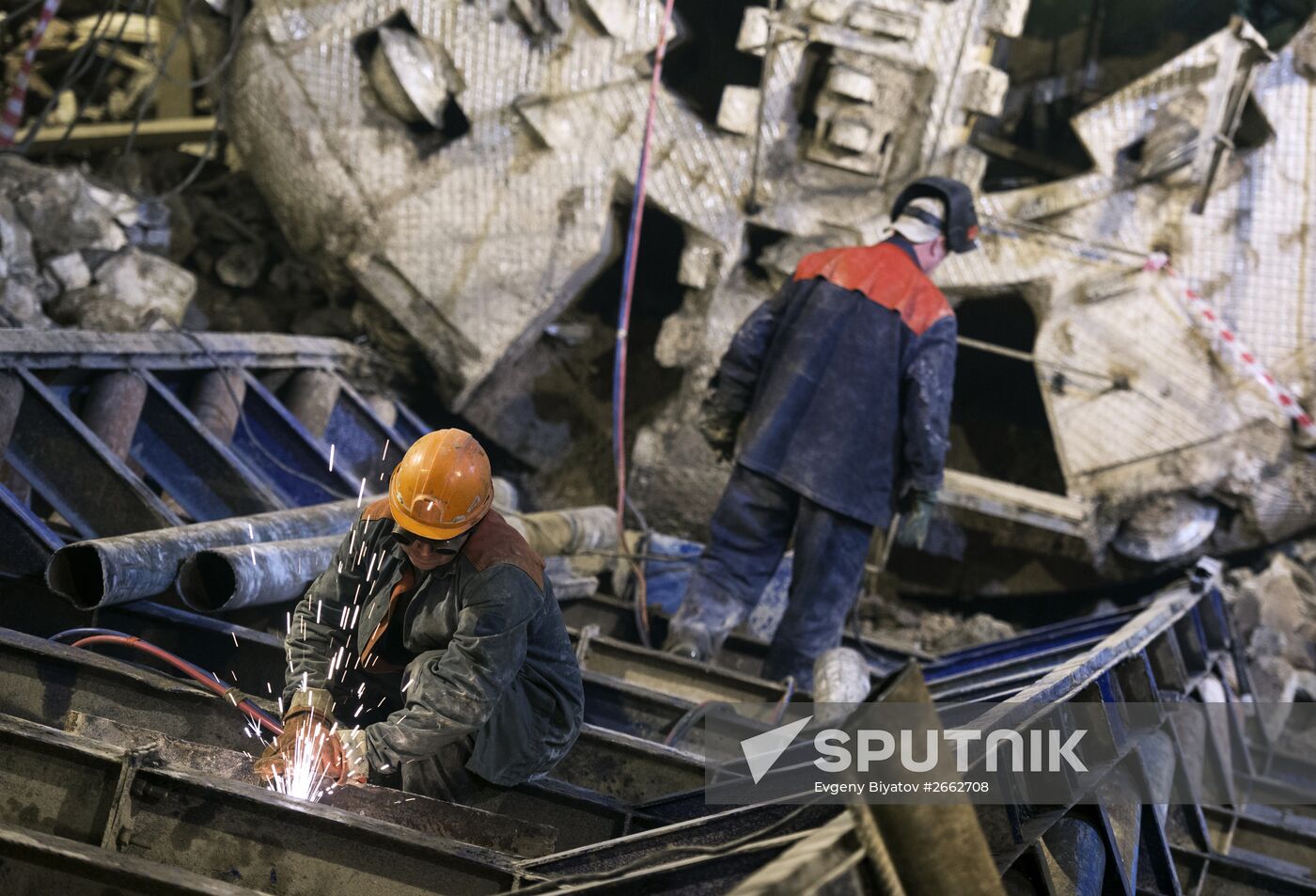 Construction of Nizhnyaya Maslovka station of the Moscow Metro