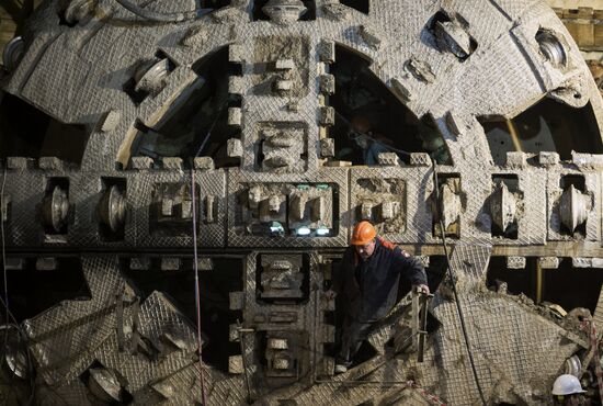 Construction of Nizhnyaya Maslovka station of the Moscow Metro