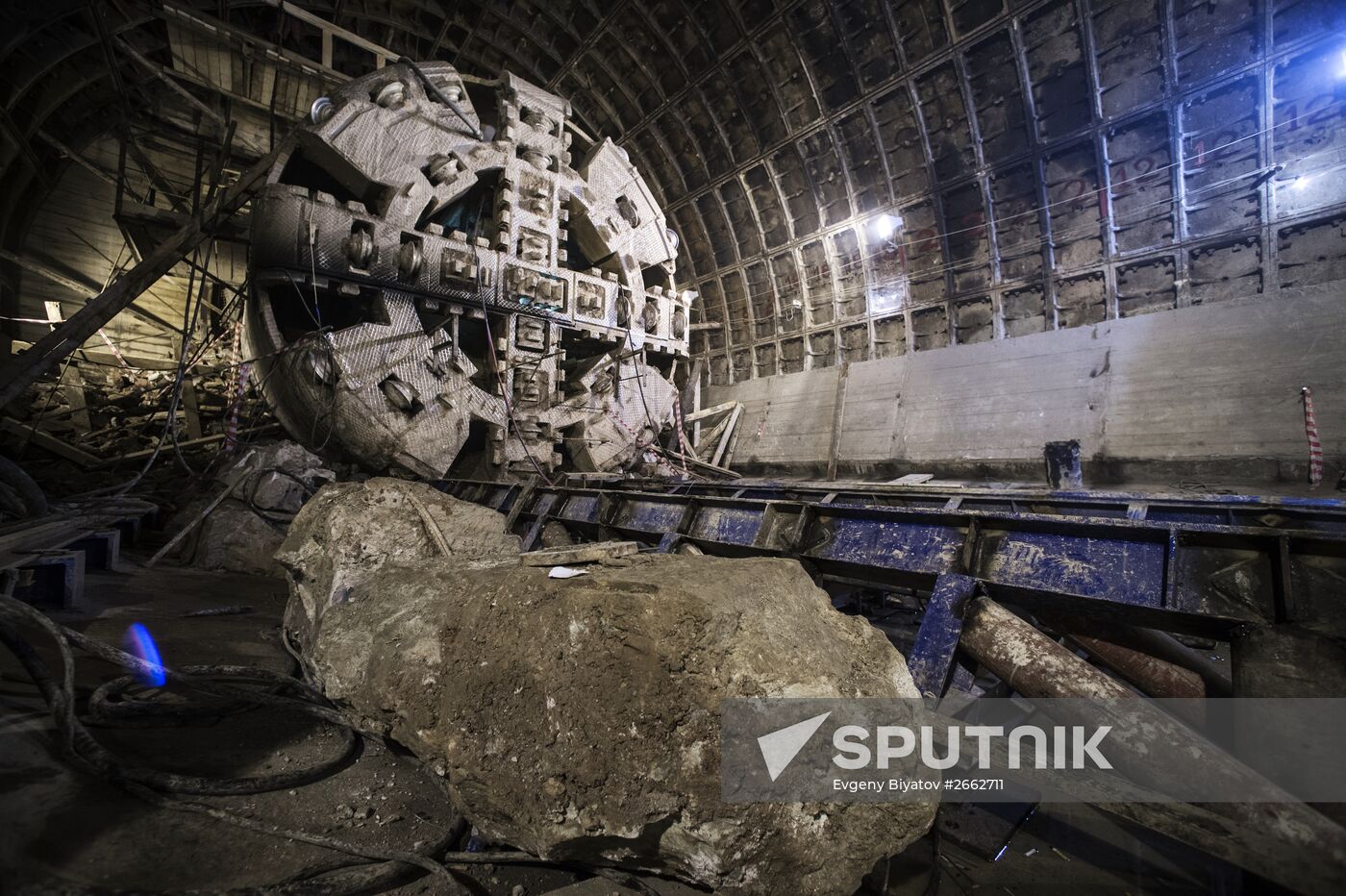 Construction of Nizhnyaya Maslovka station of the Moscow Metro