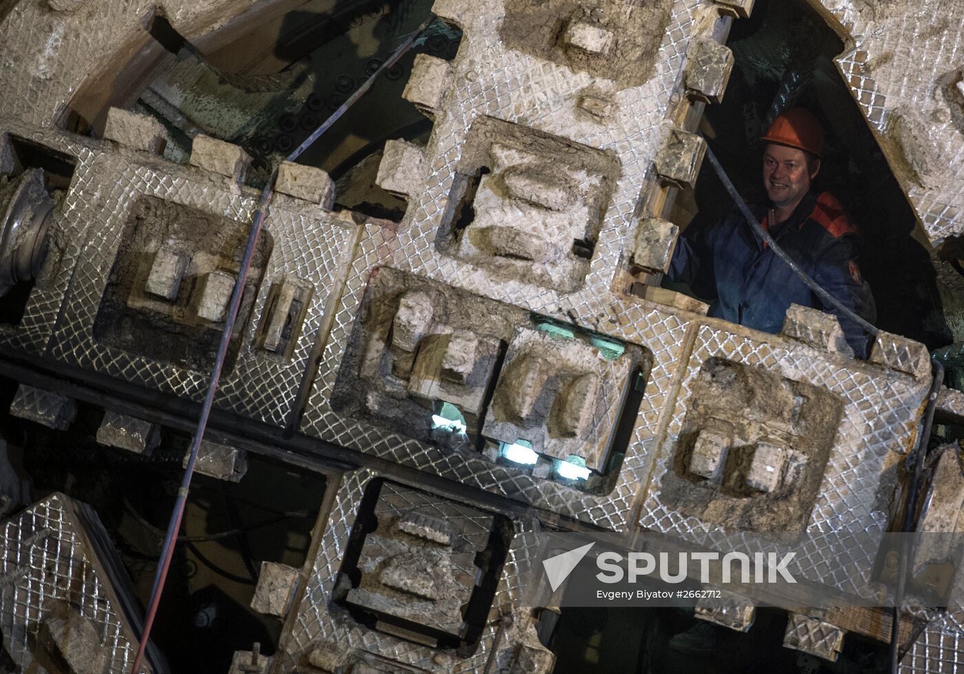 Construction of Nizhnyaya Maslovka station of the Moscow Metro