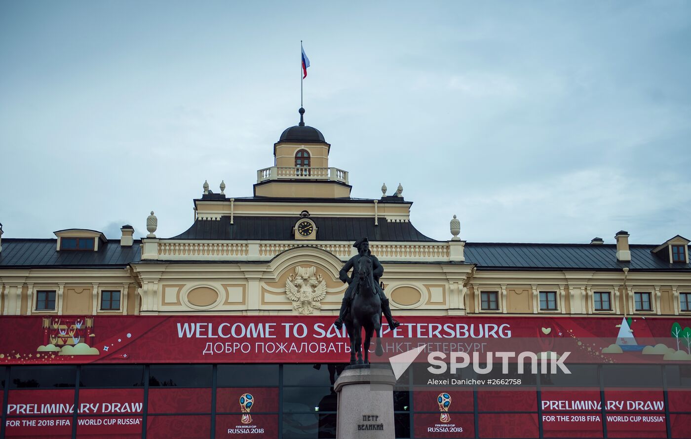 Preparations for preliminary draw of the 2018 FIFA World Cup in St. Petersburg