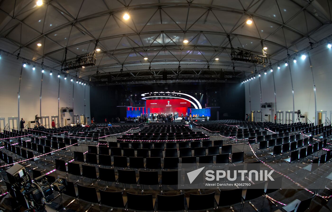 Preparations for preliminary draw of the 2018 FIFA World Cup in St. Petersburg