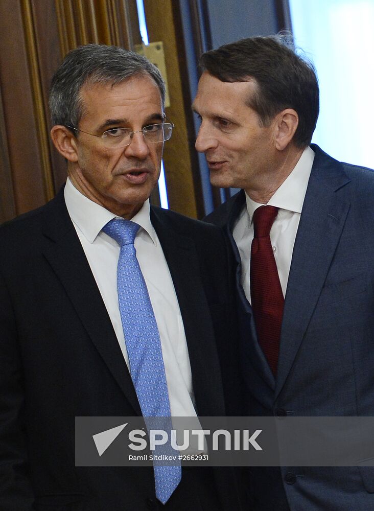Russian State Duma Speaker Sergei Naryshkin meets with French parliament delegation