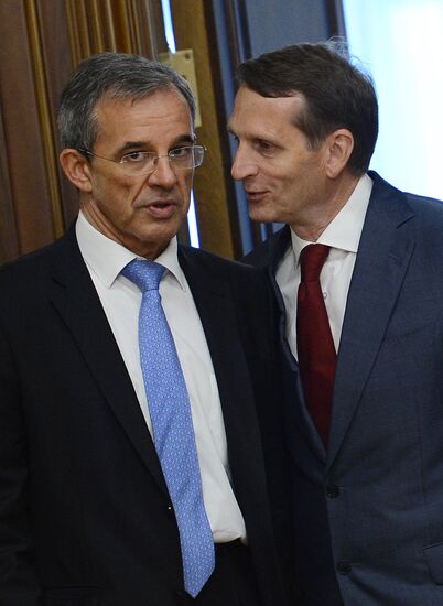 Russian State Duma Speaker Sergei Naryshkin meets with French parliament delegation