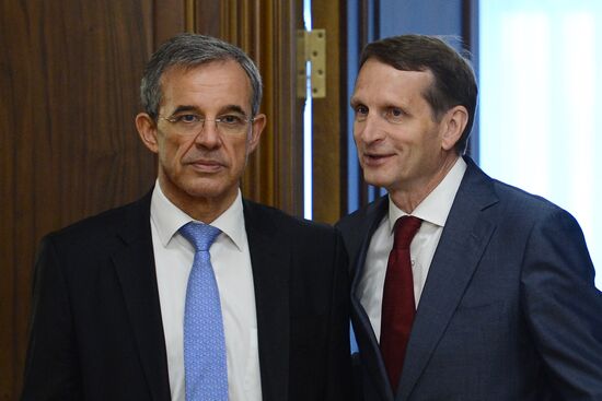 Russian State Duma Speaker Sergei Naryshkin meets with French parliament delegation