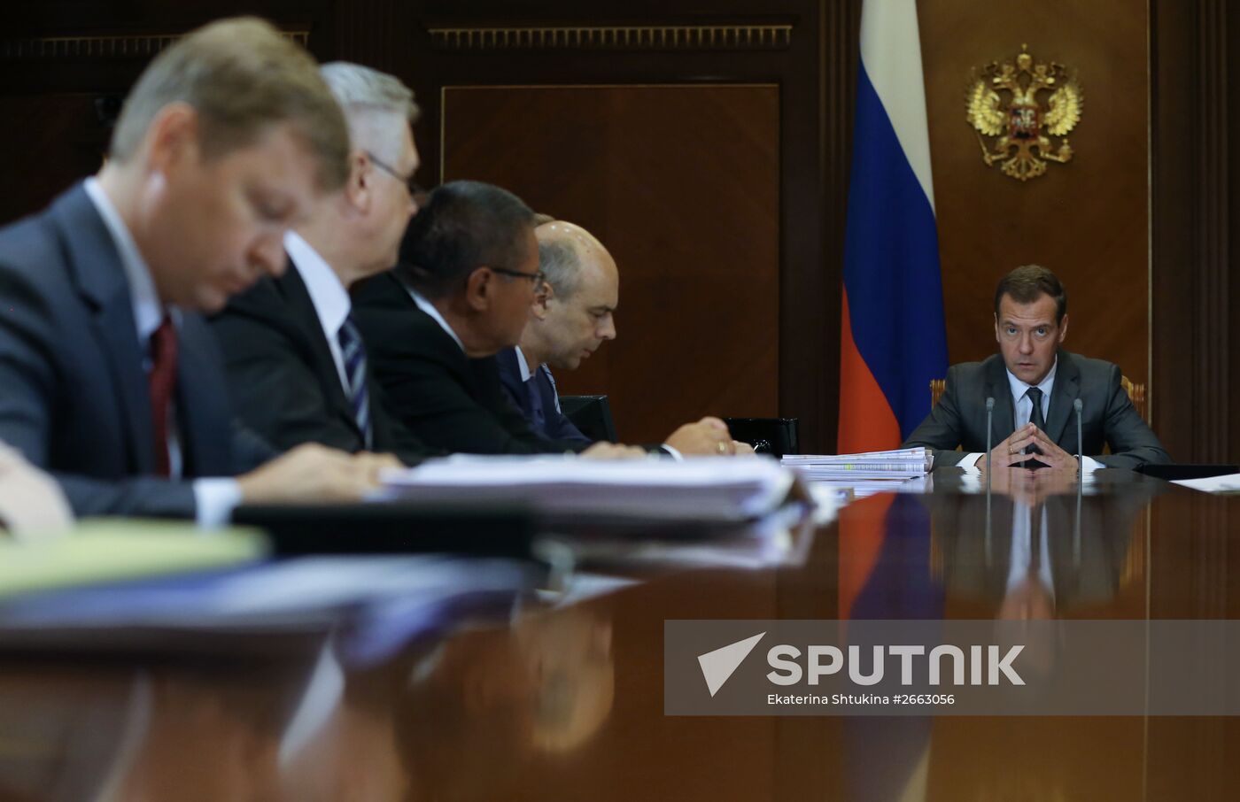 Prime Minister Dmitry Medvedev chairs meeting on federal budget agriculture and fishery expenditure