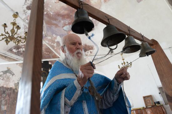 Village priest, presbyter of St. Flor and St. Lavr Church in Florovskoye, Yaroslavl Region