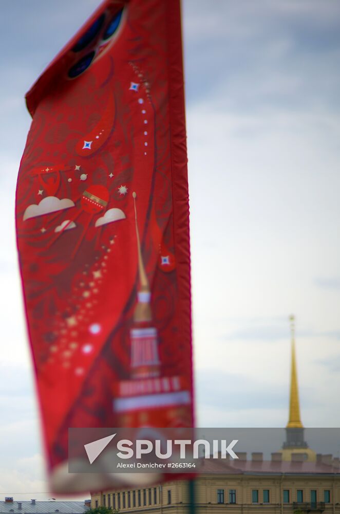 Preparations for preliminary draw of the 2018 FIFA World Cup in St. Petersburg